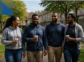 People walking together in the community