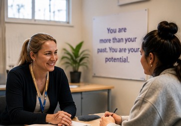 One-to-one mentoring and support session